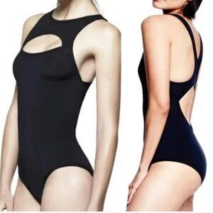 NWT Chromat Black Racerback One Piece Swim Size XS